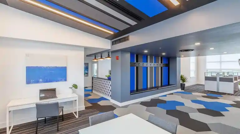 blue colour office