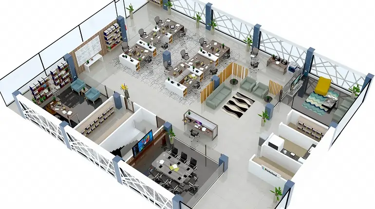 the office layout
